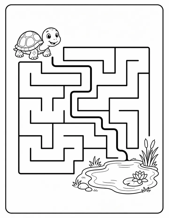 Simple turtle maze activity preview