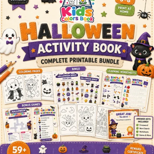 Halloween Activity Book - Complete Printable Bundle