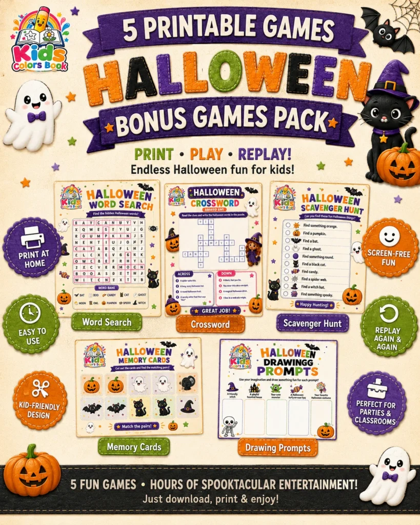 Halloween Bonus Games Pack - 5 Printable Games