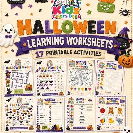 Halloween Learning Worksheets - 17 Printable Activities