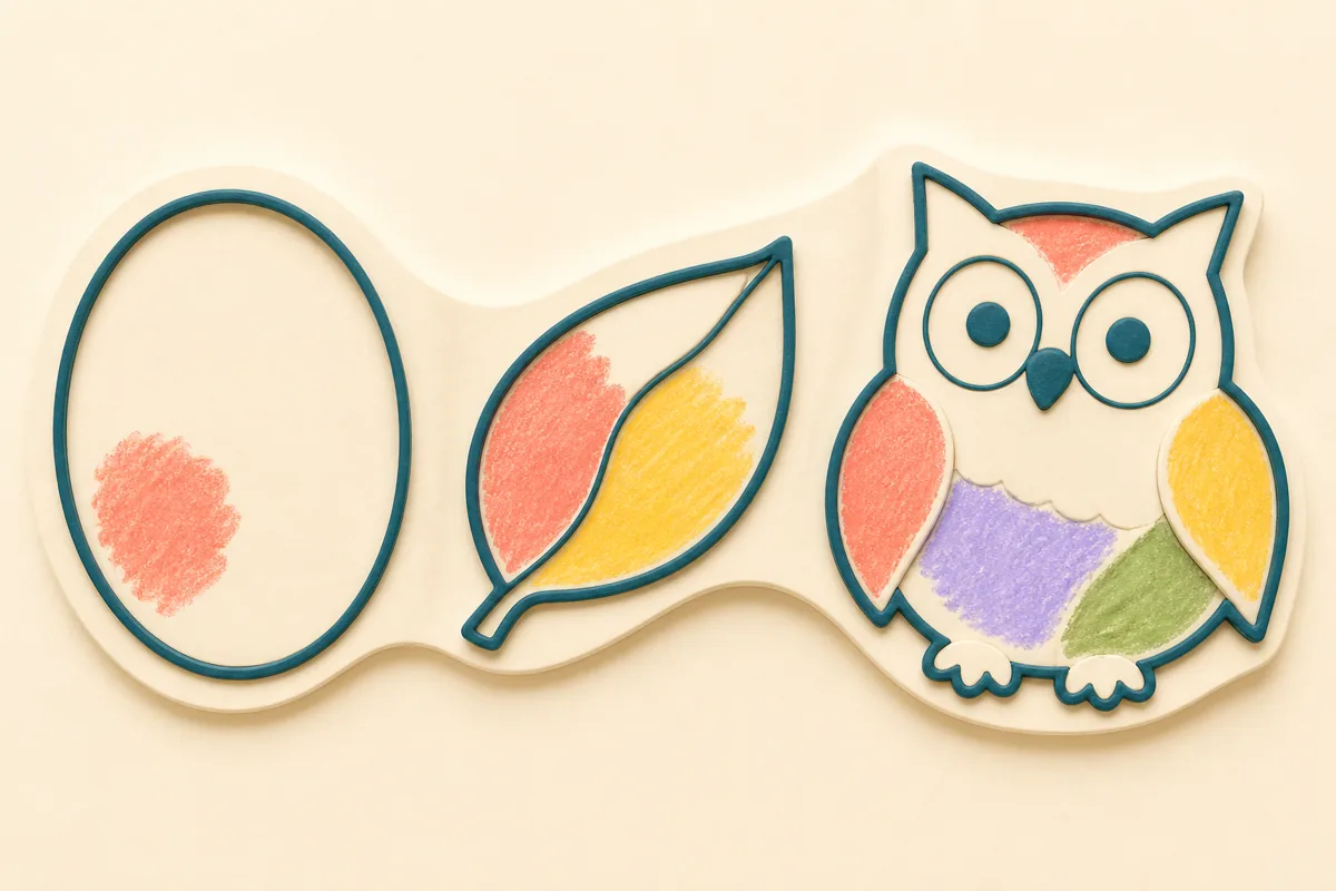 Gentle coloring progression from one small patch to a partly colored animal